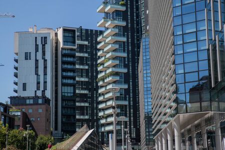 Milan, Italy - 30 June 2019: View of Porta Nuova area modern architecturesのeditorial素材