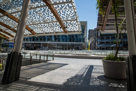 Milan, Italy - 30 June 2019: View of Piazza Gae Aulenti, Skyscrapers
