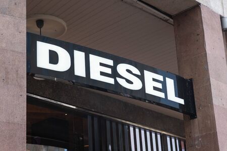 Milan, Italy â September 21, 2019: Diesel store in Milan. Montenapoleone area. Fashion week shoppingのeditorial素材