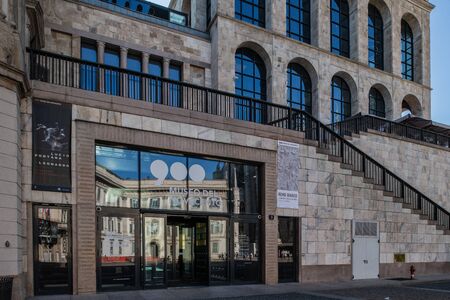 Milan, Italy - 30 June 2019: View of Building of Arengario, Museo del Novecento Museum of 900のeditorial素材