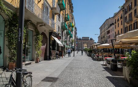 Milan, Italy - 30 June 2019: View of Corso Como streetのeditorial素材