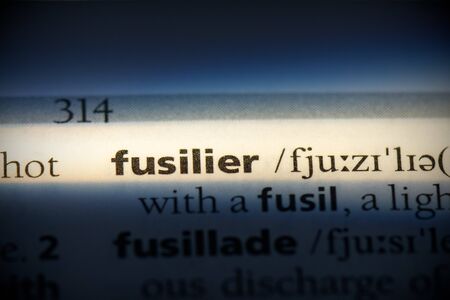 fusilier word in a dictionary. fusilier concept, definition.の写真素材