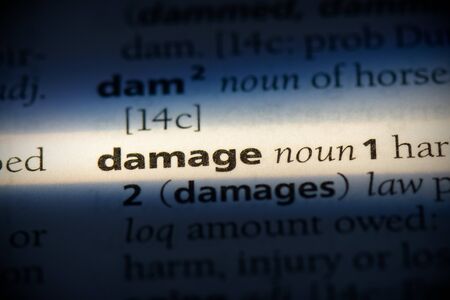 damage word in a dictionary. damage concept, definition.の写真素材