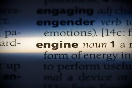 engine word in a dictionary. engine concept, definition.の写真素材