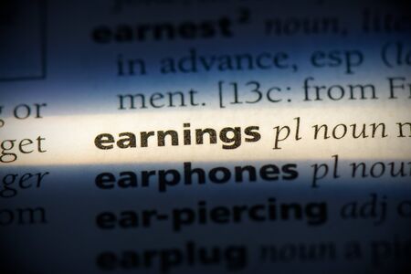 earings word in a dictionary. earings concept, definition.の写真素材