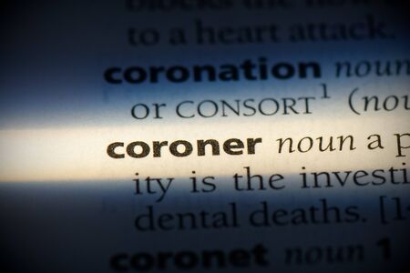 coroner word in a dictionary. coroner concept, definition.の写真素材