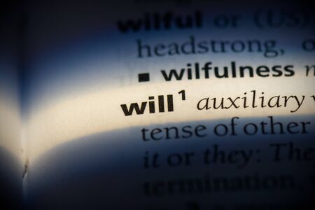 will word in a dictionary. will concept, definition.の写真素材