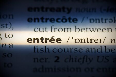 entree word in a dictionary. entree concept, definition.の写真素材