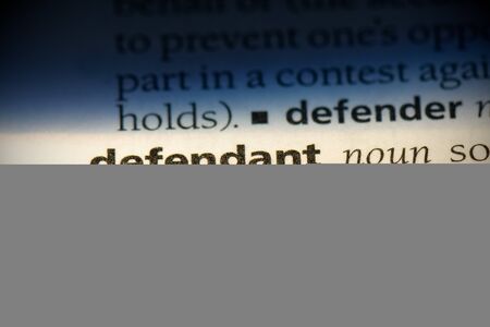 defendant word in a dictionary. defendant concept, definition.の写真素材