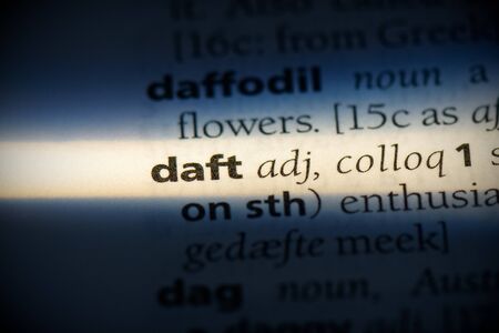 daft word in a dictionary. daft concept, definition.の写真素材