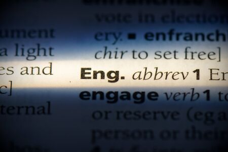 eng word in a dictionary. eng concept, definition.の写真素材