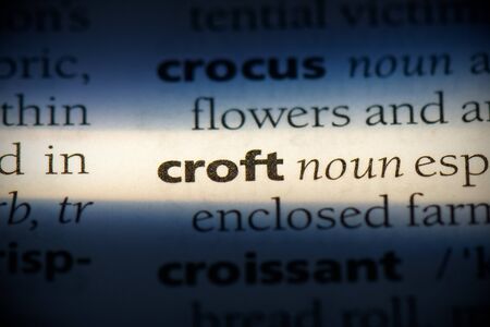 croft word in a dictionary. croft concept, definition.の写真素材