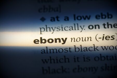 ebony word in a dictionary. ebony concept, definition.の写真素材