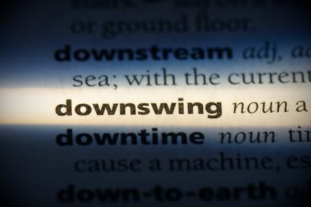 downswing word in a dictionary. downswing concept, definition.の写真素材