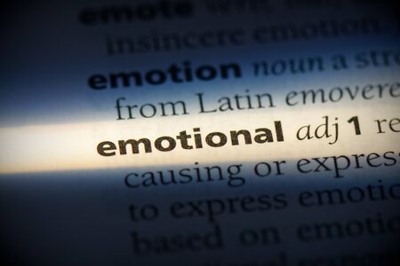 emotional word in a dictionary. emotional concept, definition.の写真素材