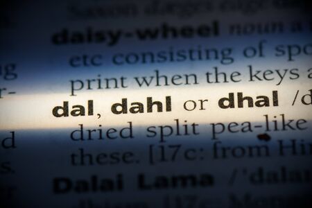dal word in a dictionary. dal concept, definition.の写真素材
