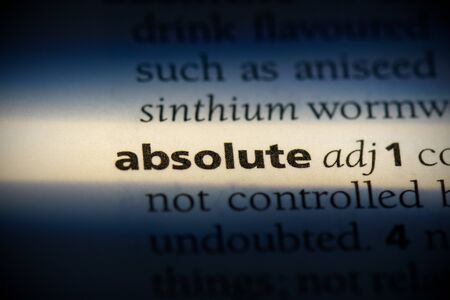 absolute word in a dictionary. absolute concept, definition.の写真素材
