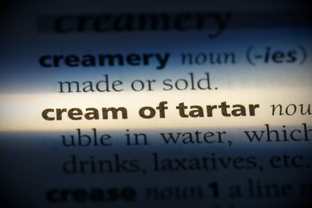 cream of tartar word in a dictionary. cream of tartar concept, definition.の写真素材