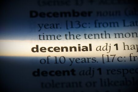 decennial word in a dictionary. decennial concept, definition.の写真素材