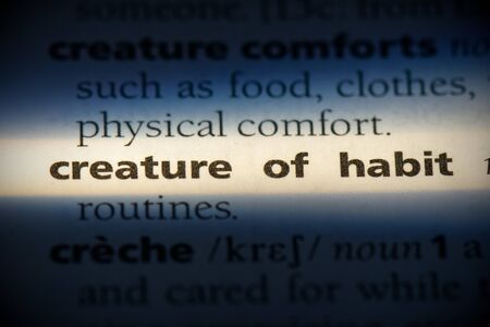 creature of habit word in a dictionary. creature of habit concept, definition.の写真素材