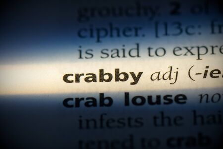 crabby word in a dictionary. crabby concept, definition.の写真素材
