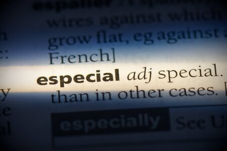 especial word in a dictionary. especial concept, definition.の写真素材
