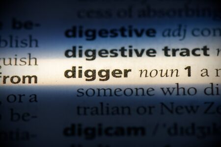digger word in a dictionary. digger concept, definition.の写真素材