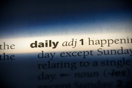 daily word in a dictionary. daily concept, definition.の写真素材