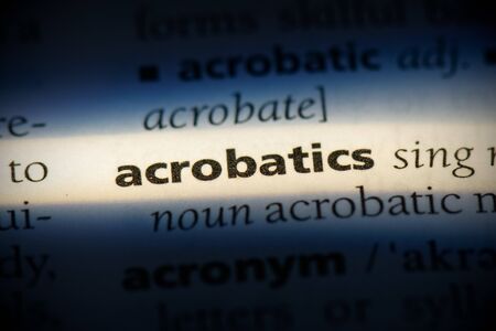 acrobatics word in a dictionary. acrobatics concept, definition.の写真素材