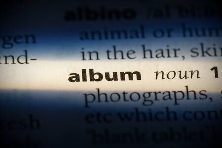 album word in a dictionary. album concept, definition.の写真素材