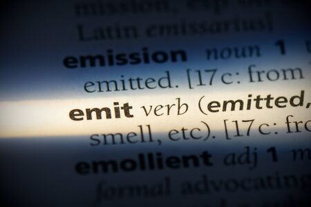 emit word in a dictionary. emit concept, definition.の写真素材