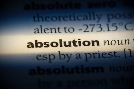 absolution word in a dictionary. absolution concept, definition.の写真素材