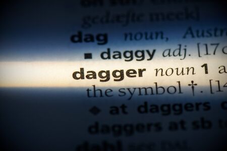 dagger word in a dictionary. dagger concept, definition.の写真素材