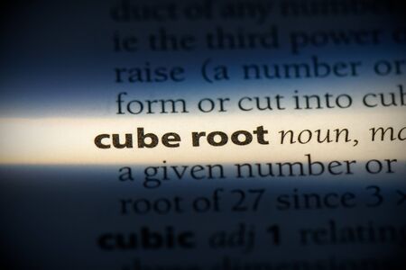 cube root word in a dictionary. cube root concept, definition.の写真素材