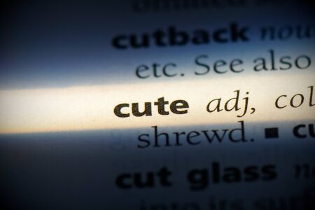 cute word in a dictionary. cute concept, definition.の写真素材