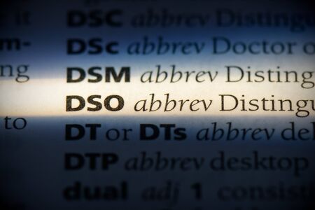 dso word in a dictionary. dso concept, definition.の写真素材
