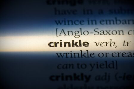 crinkle word in a dictionary. crinkle concept, definition.の写真素材