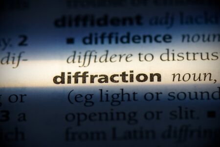 diffraction word in a dictionary. diffraction concept, definition.の写真素材