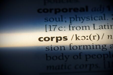 corps word in a dictionary. corps concept, definition.の写真素材