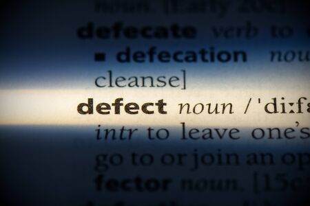 defect word in a dictionary. defect concept, definition.の写真素材