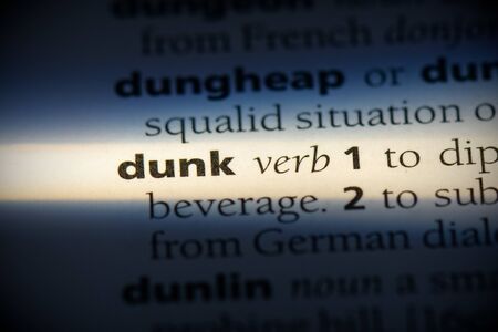 dunk word in a dictionary. dunk concept, definition.の写真素材