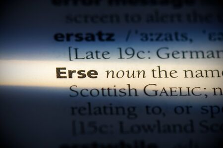 erse word in a dictionary. erse concept, definition.の写真素材