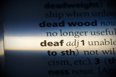 deaf word in a dictionary. deaf concept, definition.の写真素材