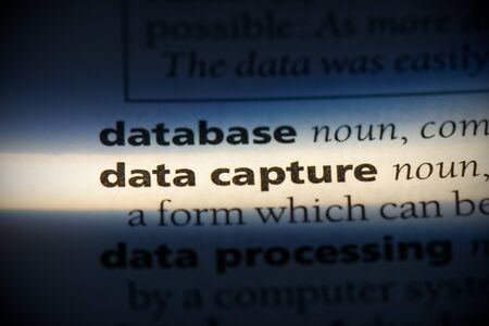 data capture word in a dictionary. data capture concept, definition.の写真素材