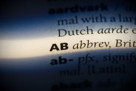 ab word in a dictionary. ab concept, definition.の写真素材