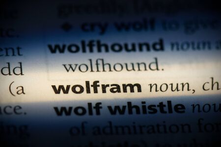 wolfram word in a dictionary. wolfram concept, definition.の写真素材