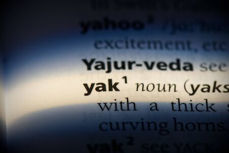 yak word in a dictionary. yak concept, definition.の写真素材