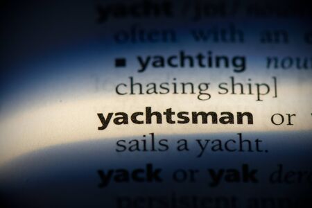 yachtsman word in a dictionary. yachtsman concept, definition.の写真素材