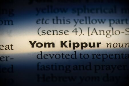 yom kippur word in a dictionary. yom kippur concept, definition.の写真素材