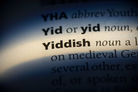 yiddish word in a dictionary. yiddish concept, definition.の写真素材